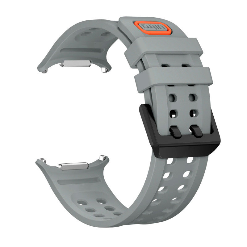 sylikonovyj-perforovanyj-reminecz-ultrasport-dlya-samsung-galaxy-watch-ultra-siryj-4 Силіконовий перфорований ремінець UltraSport для Samsung Galaxy Watch Ultra / Ultra 2 - сірий