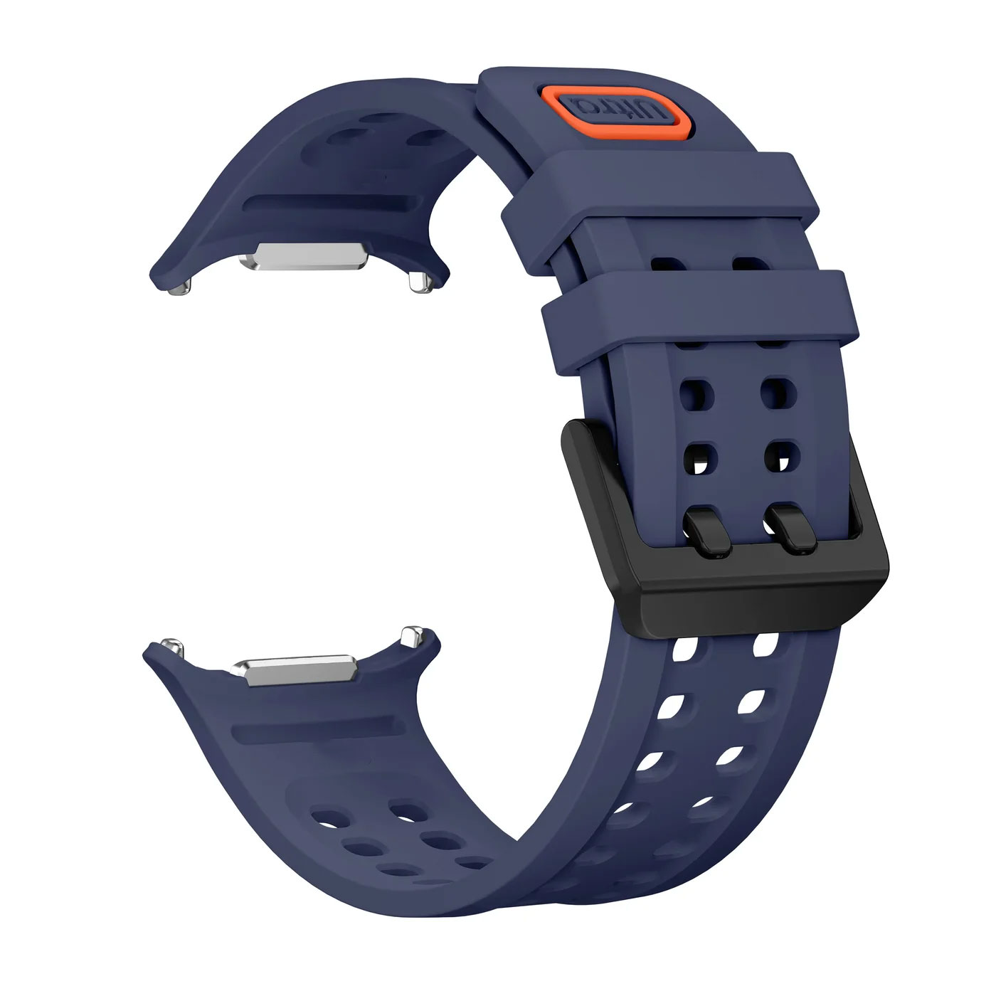 sylikonovyj-perforovanyj-reminecz-ultrasport-dlya-samsung-galaxy-watch-ultra-temno-synij-4 Силіконовий перфорований ремінець UltraSport для Samsung Galaxy Watch Ultra / Ultra 2 - синій