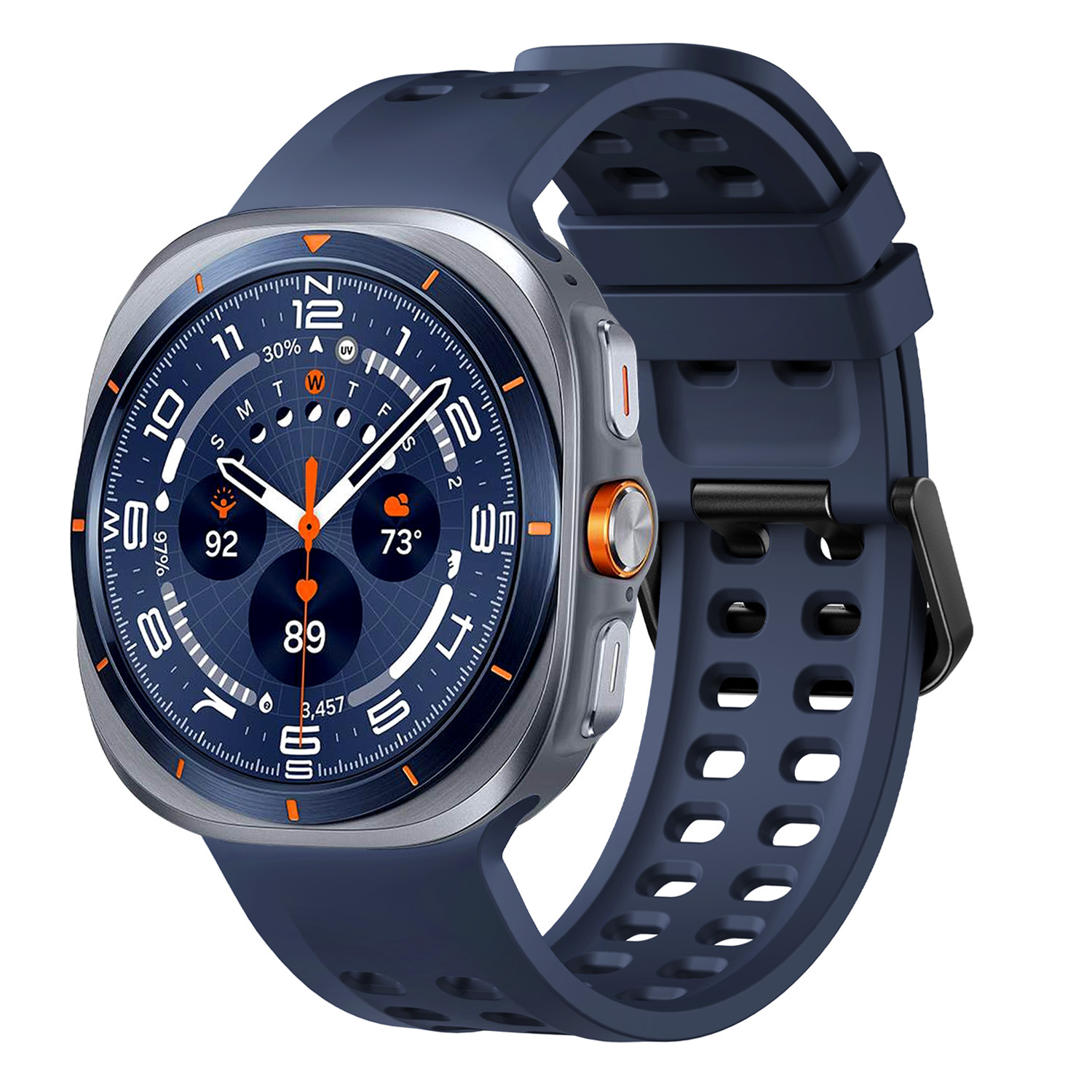 sylikonovyj-perforovanyj-reminecz-ultrasport-dlya-samsung-galaxy-watch-ultra-temno-synij-5 Силіконовий перфорований ремінець UltraSport для Samsung Galaxy Watch Ultra / Ultra 2 - синій