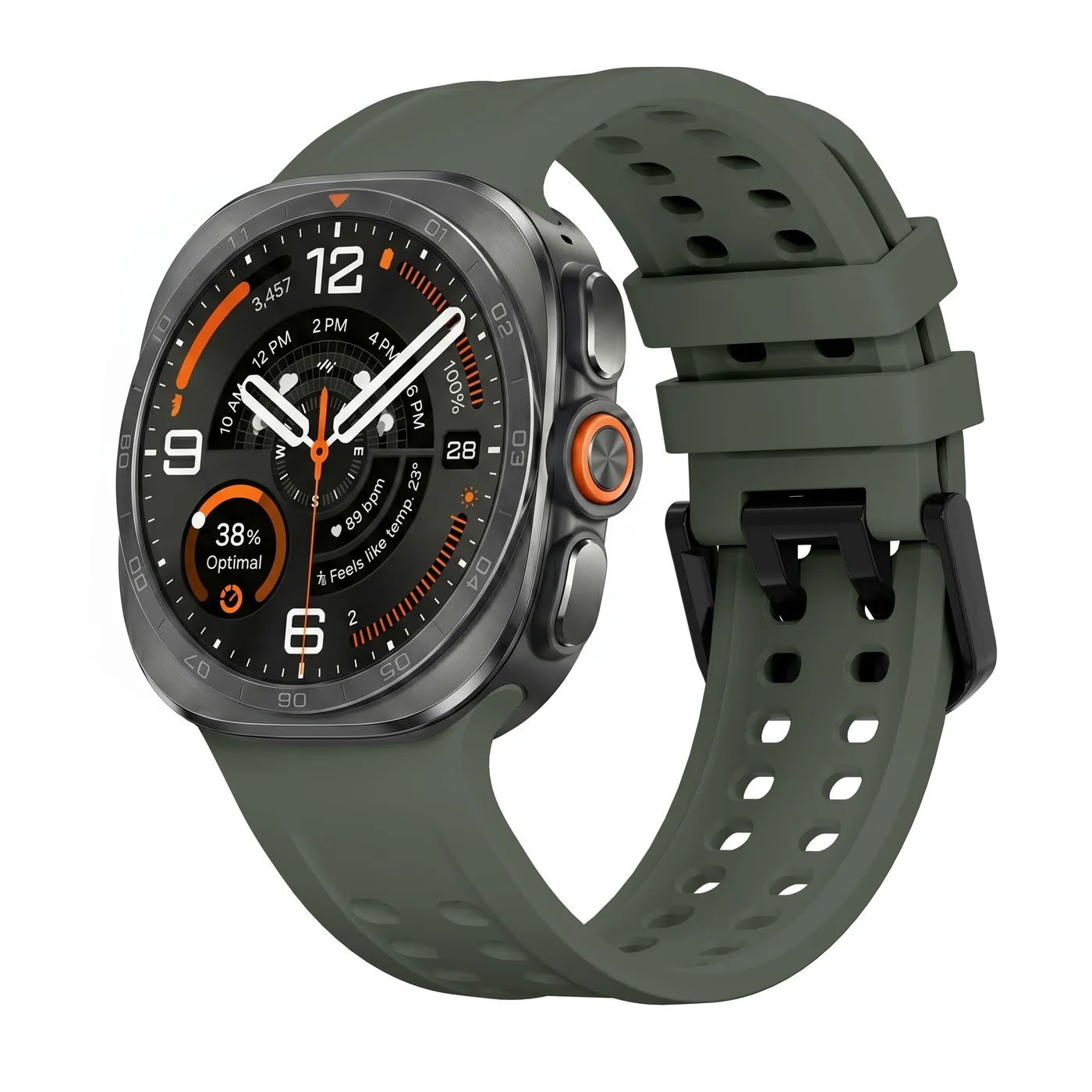 sylikonovyj-perforovanyj-reminecz-ultrasport-dlya-samsung-galaxy-watch-ultra-zelenyj-2 Силіконовий перфорований ремінець UltraSport для Samsung Galaxy Watch Ultra / Ultra 2 - темно-зелений