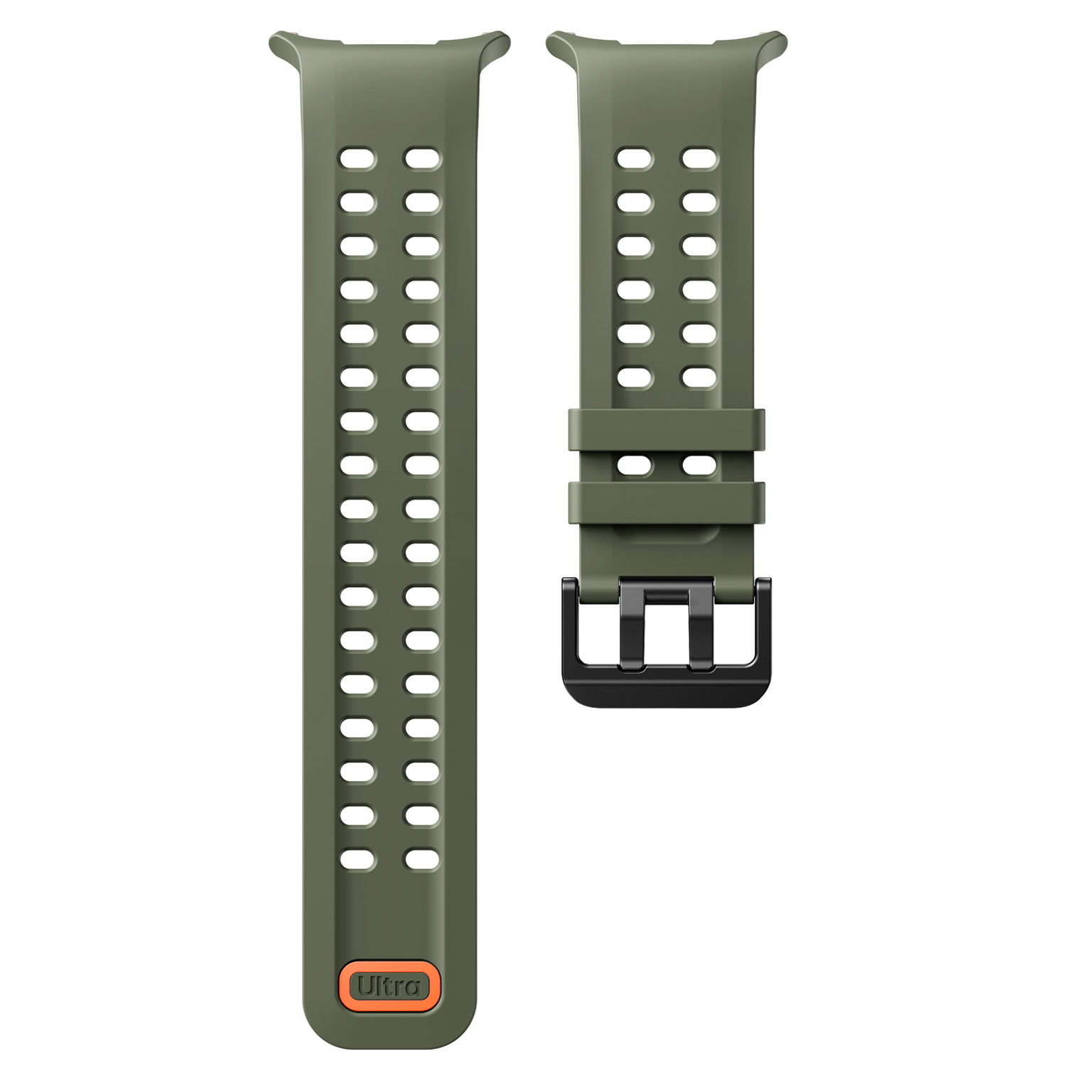 sylikonovyj-perforovanyj-reminecz-ultrasport-dlya-samsung-galaxy-watch-ultra-zelenyj-3 Силіконовий перфорований ремінець UltraSport для Samsung Galaxy Watch Ultra / Ultra 2 - темно-зелений