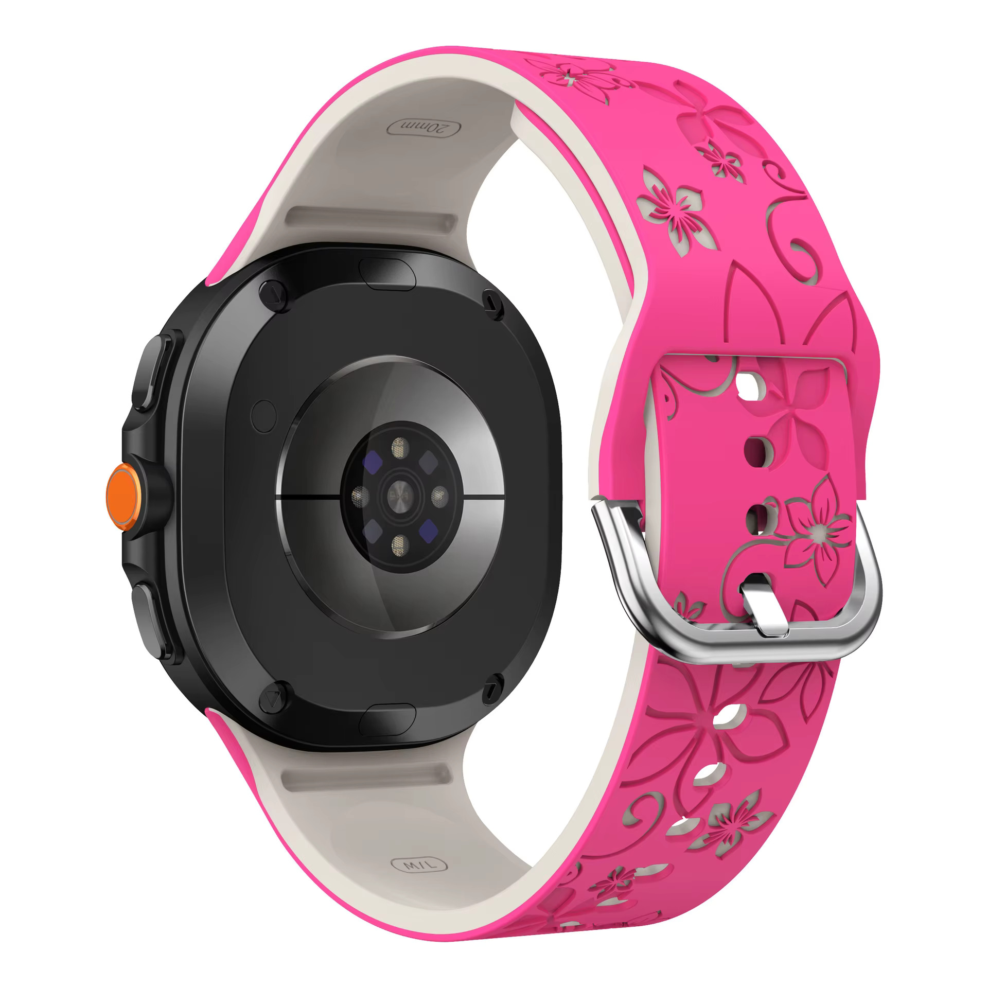 sylikonovyj-reminecz-bloomy-dlya-samsung-galaxy-watch-8-9-rozhevo-bezhevyj-1 Силіконовий ремінець Bloomy для Samsung Galaxy Watch 8 / 8 Classic / 9 - рожево-бежевий