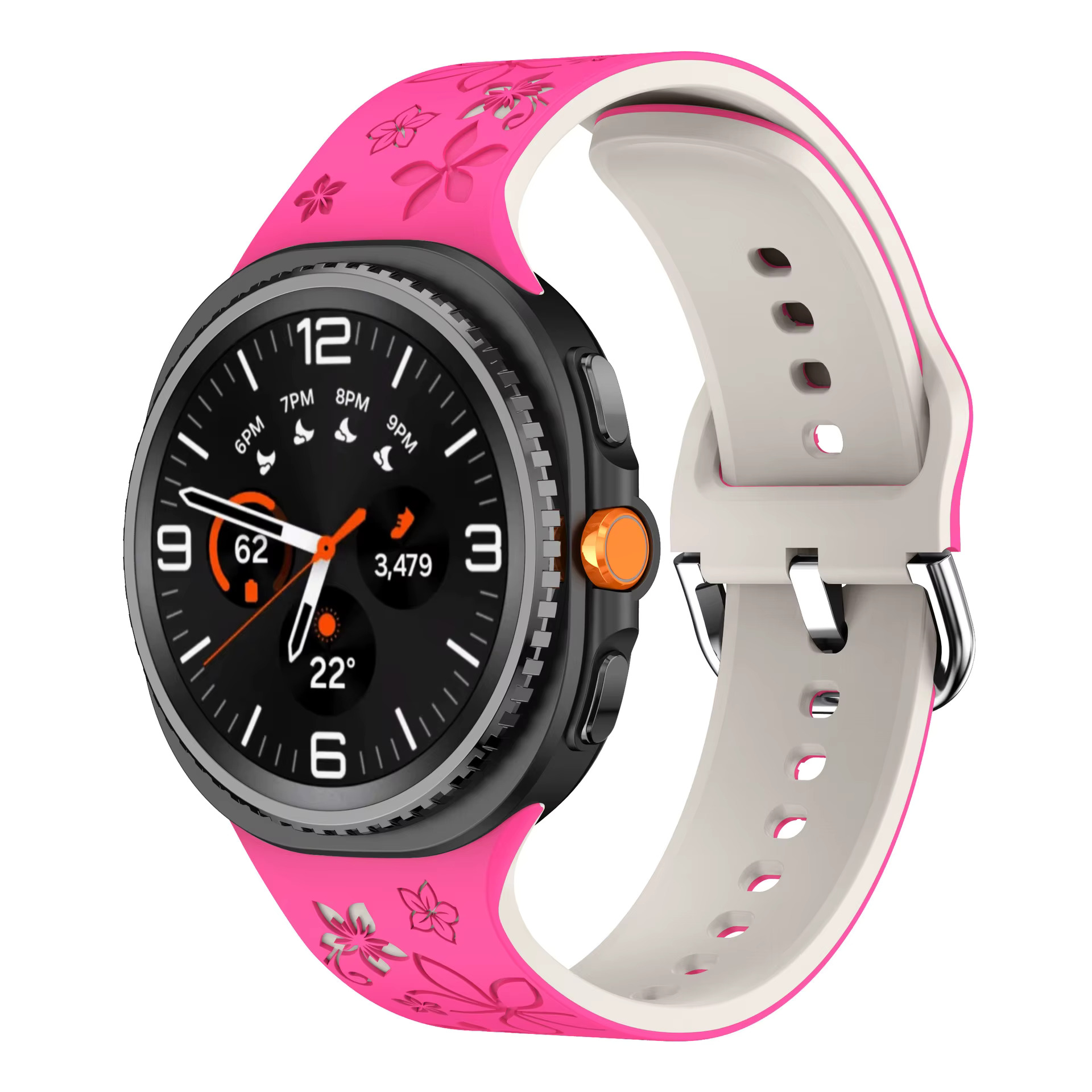 sylikonovyj-reminecz-bloomy-dlya-samsung-galaxy-watch-8-9-rozhevo-bezhevyj-2 Силіконовий ремінець Bloomy для Samsung Galaxy Watch 8 / 8 Classic / 9 - рожево-бежевий