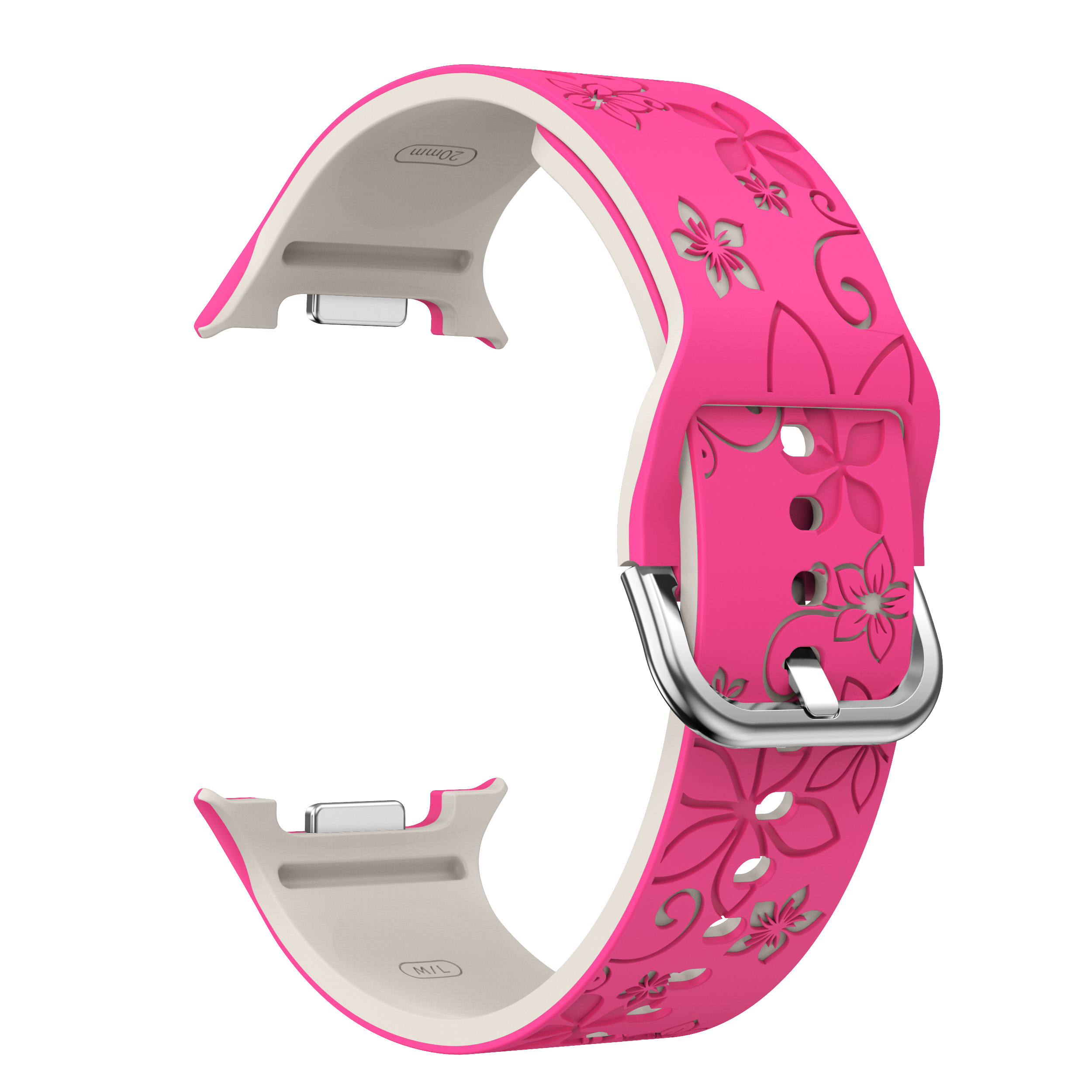 sylikonovyj-reminecz-bloomy-dlya-samsung-galaxy-watch-8-9-rozhevo-bezhevyj-4 Силіконовий ремінець Bloomy для Samsung Galaxy Watch 8 / 8 Classic / 9 - рожево-бежевий