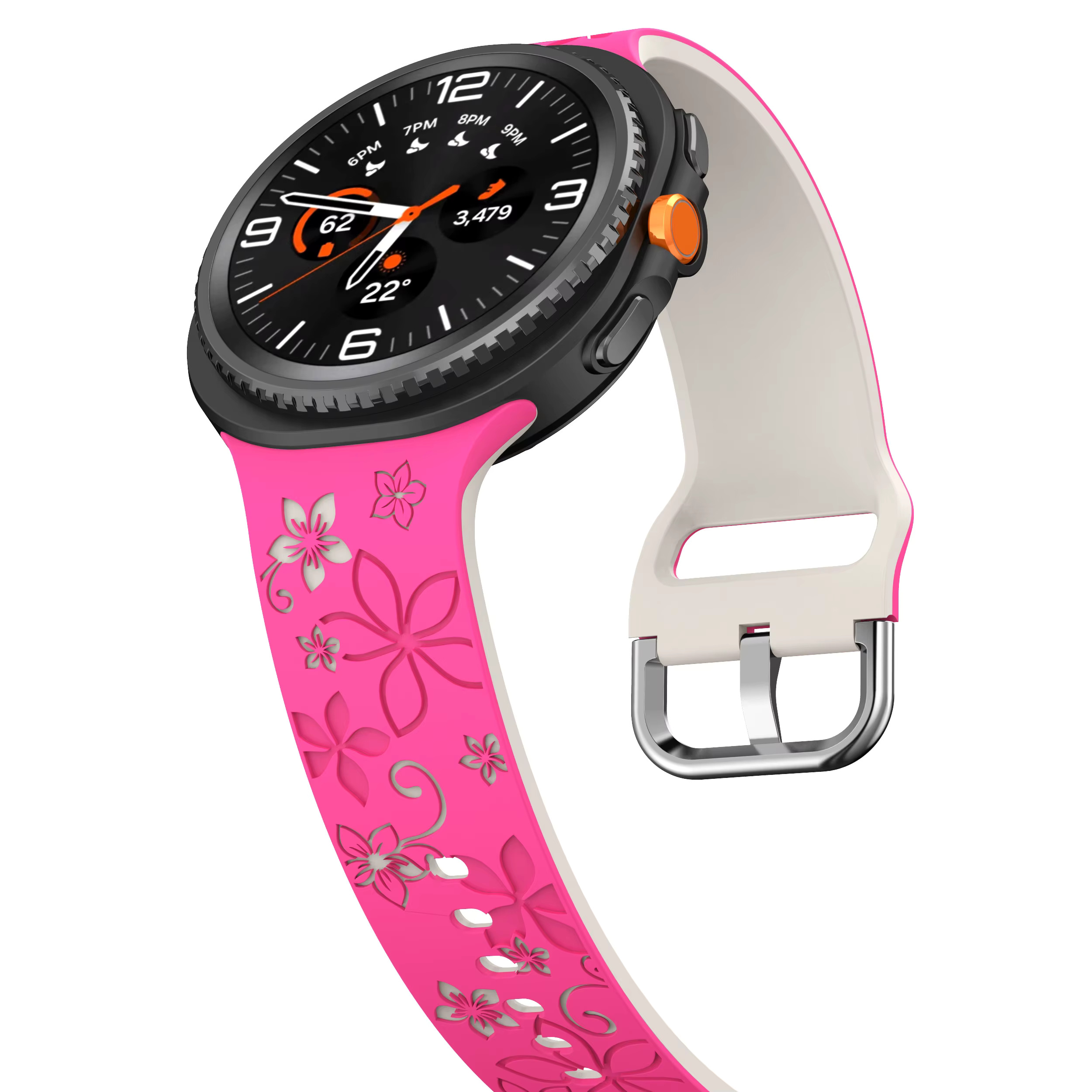 sylikonovyj-reminecz-bloomy-dlya-samsung-galaxy-watch-8-9-rozhevo-bezhevyj-5 Силіконовий ремінець Bloomy для Samsung Galaxy Watch 8 / 8 Classic / 9 - рожево-бежевий