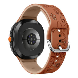 Силіконовий ремінець Bloomy для Samsung Galaxy Watch 8 / 8 Classic / 9 - теракотово-бежевий
