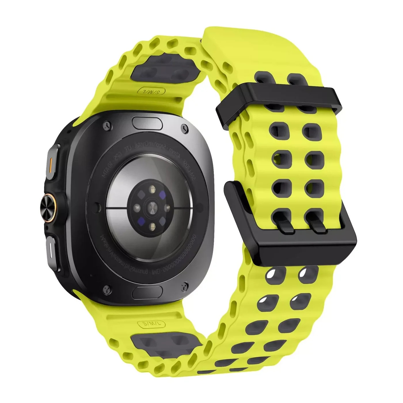 sylikonovyj-reminecz-classic-color-dlya-samsung-galaxy-watch-ultra-zeleno-chornyj-l-1 Силіконовий ремінець Classic Color для Samsung Galaxy Watch Ultra / Ultra 2 - салатово-чорний