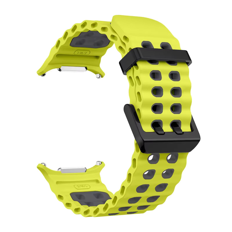 sylikonovyj-reminecz-classic-color-dlya-samsung-galaxy-watch-ultra-zeleno-chornyj-l-3 Силіконовий ремінець Classic Color для Samsung Galaxy Watch Ultra / Ultra 2 - салатово-чорний
