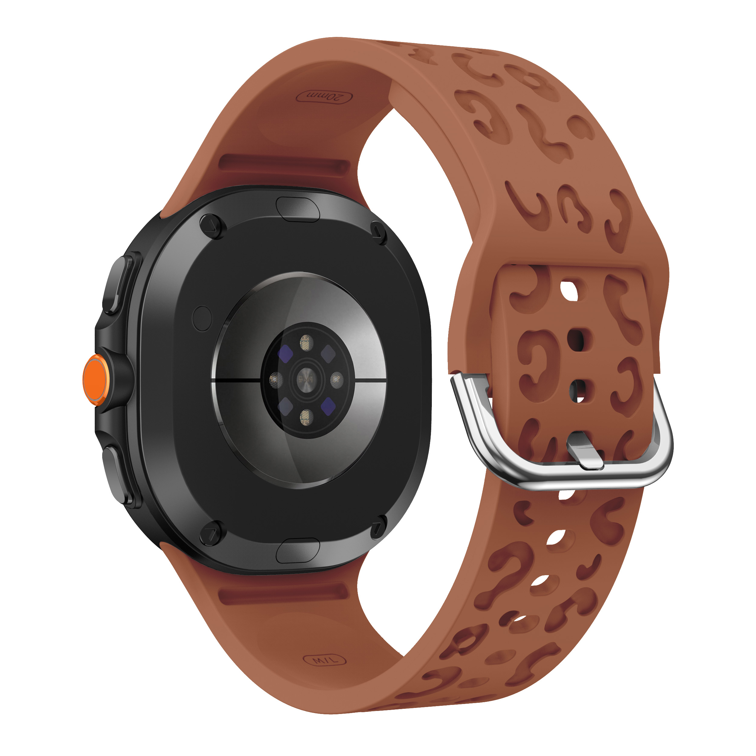 sylikonovyj-reminecz-leo-dlya-samsung-galaxy-watch-8-9-korychnevyj-1 Силіконовий ремінець LEO для Samsung Galaxy Watch 8 / 8 Classic / 9 - коричневий