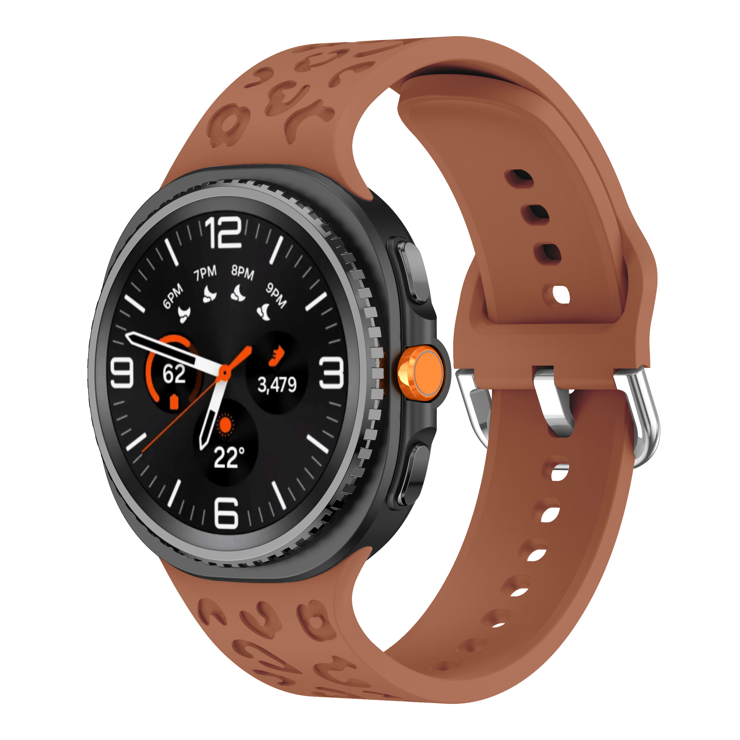 sylikonovyj-reminecz-leo-dlya-samsung-galaxy-watch-8-9-korychnevyj-2 Силіконовий ремінець LEO для Samsung Galaxy Watch 8 / 8 Classic / 9 - коричневий