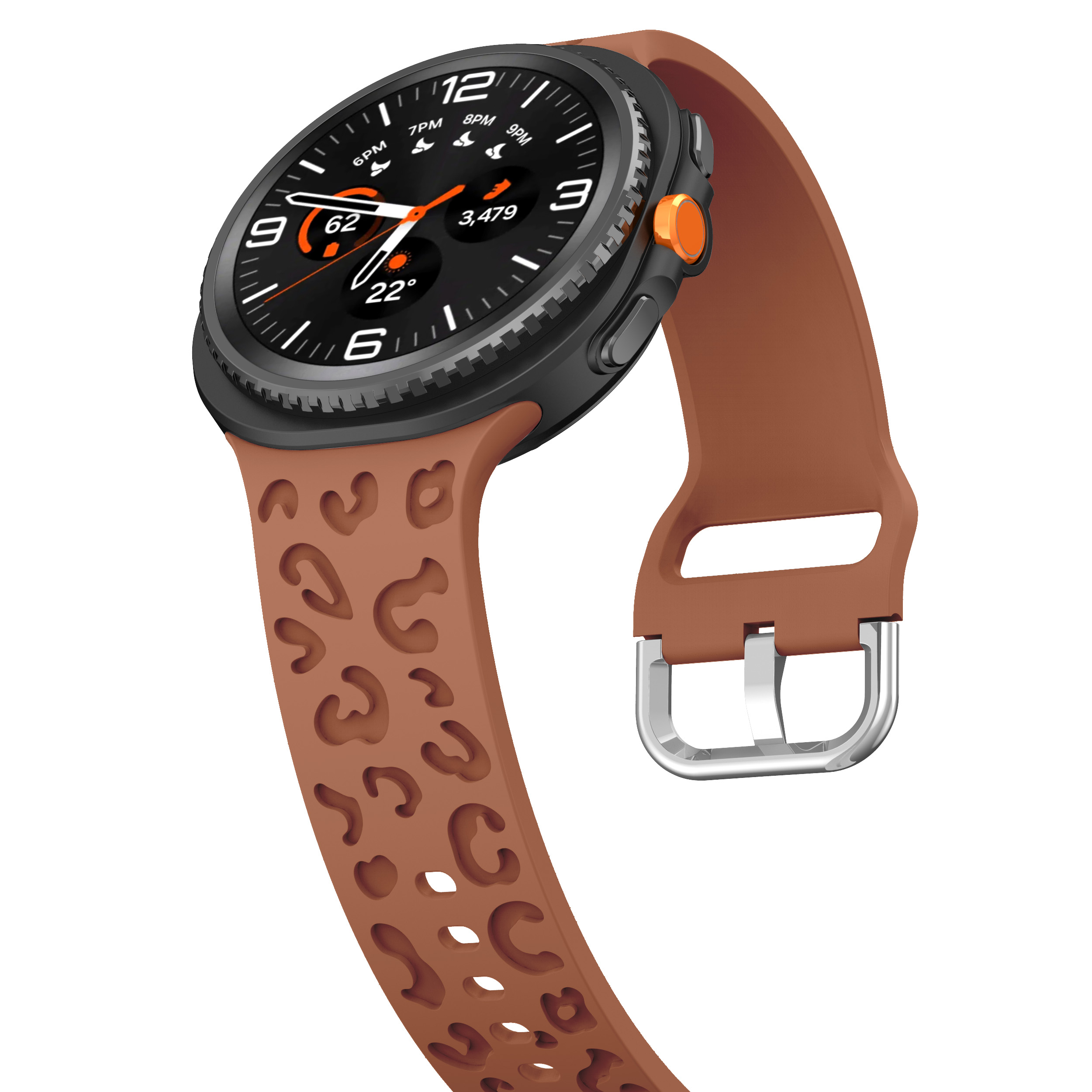 sylikonovyj-reminecz-leo-dlya-samsung-galaxy-watch-8-9-korychnevyj-4 Силіконовий ремінець LEO для Samsung Galaxy Watch 8 / 8 Classic / 9 - коричневий