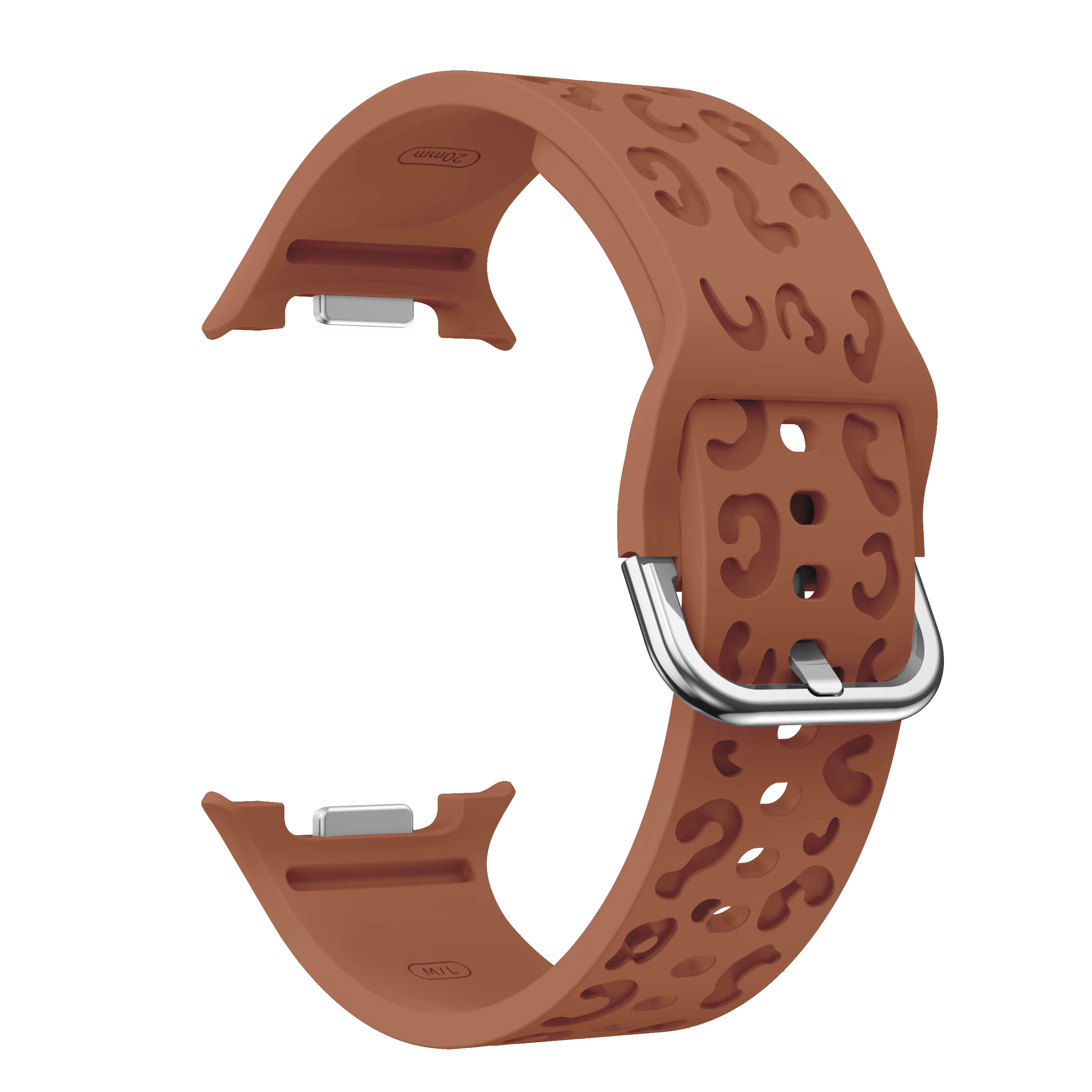 sylikonovyj-reminecz-leo-dlya-samsung-galaxy-watch-8-9-korychnevyj-5 Силіконовий ремінець LEO для Samsung Galaxy Watch 8 / 8 Classic / 9 - коричневий