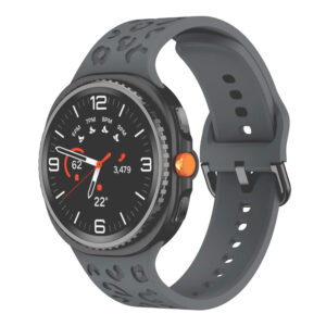 Силіконовий ремінець LEO для Samsung Galaxy Watch 8 / 8 Classic / 9 - темно-сірий