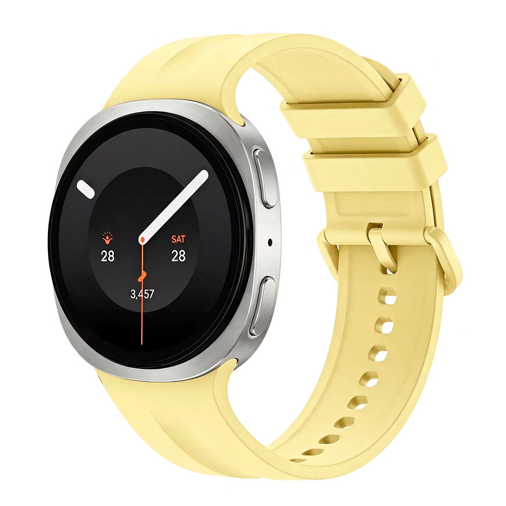 sylikonovyj-reminecz-nine-dlya-samsung-galaxy-watch-8-8-classic-9-zhovtyj-4 Силіконовий ремінець NINE для Samsung Galaxy Watch 8 / 8 Classic / 9 - жовтий