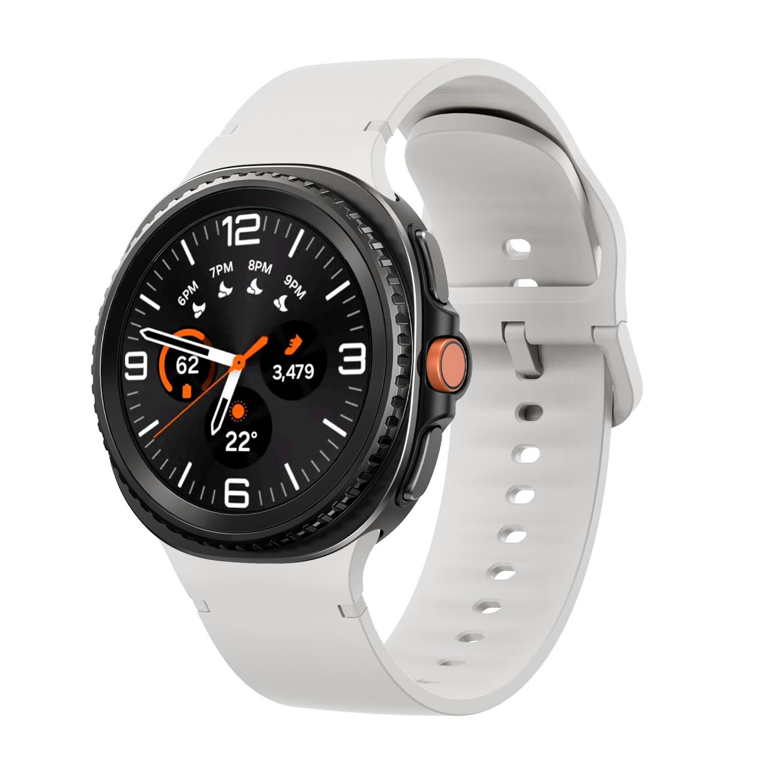 sylikonovyj-reminecz-pulse-dlya-samsung-galaxy-watch-8-9-bilyj-4 Силіконовий ремінець Pulse для Samsung Galaxy Watch 8 / 8 Classic / 9 - білий