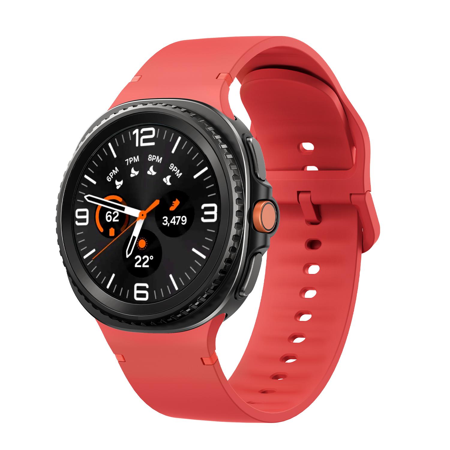 sylikonovyj-reminecz-pulse-dlya-samsung-galaxy-watch-8-9-chervonyj-4 Силіконовий ремінець Pulse для Samsung Galaxy Watch 8 / 8 Classic / 9 - червоний