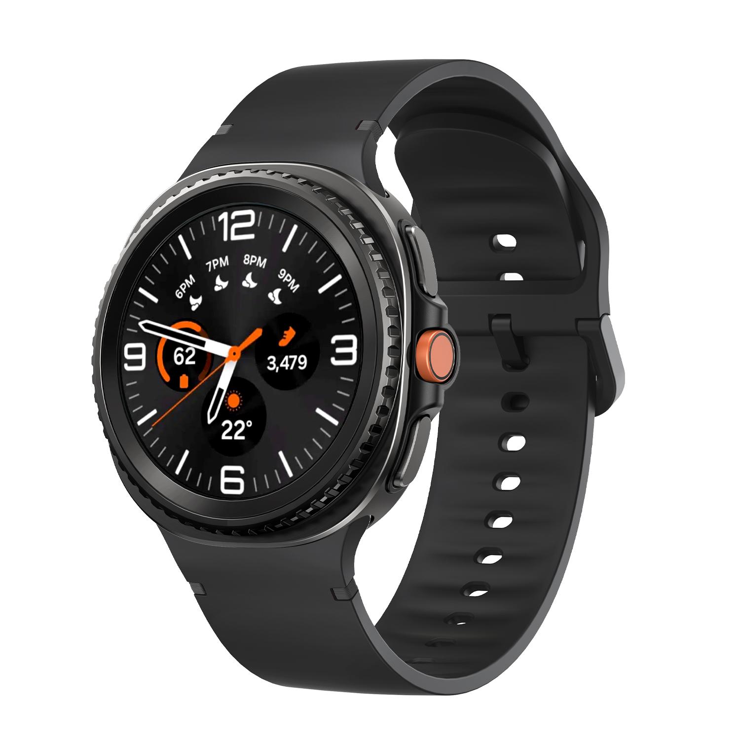 sylikonovyj-reminecz-pulse-dlya-samsung-galaxy-watch-8-9-chornyj-4 Силіконовий ремінець Pulse для Samsung Galaxy Watch 8 / 8 Classic / 9 - чорний
