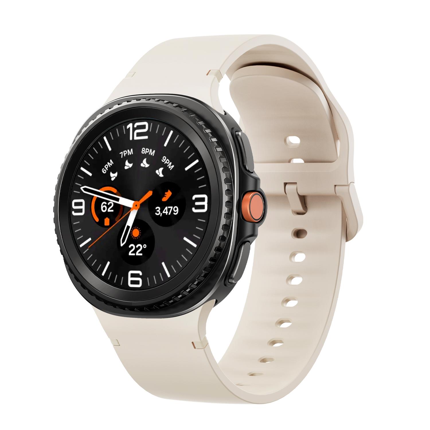 sylikonovyj-reminecz-pulse-dlya-samsung-galaxy-watch-8-9-kremovyj-1 Силіконовий ремінець Pulse для Samsung Galaxy Watch 8 / 8 Classic / 9 - бежевий