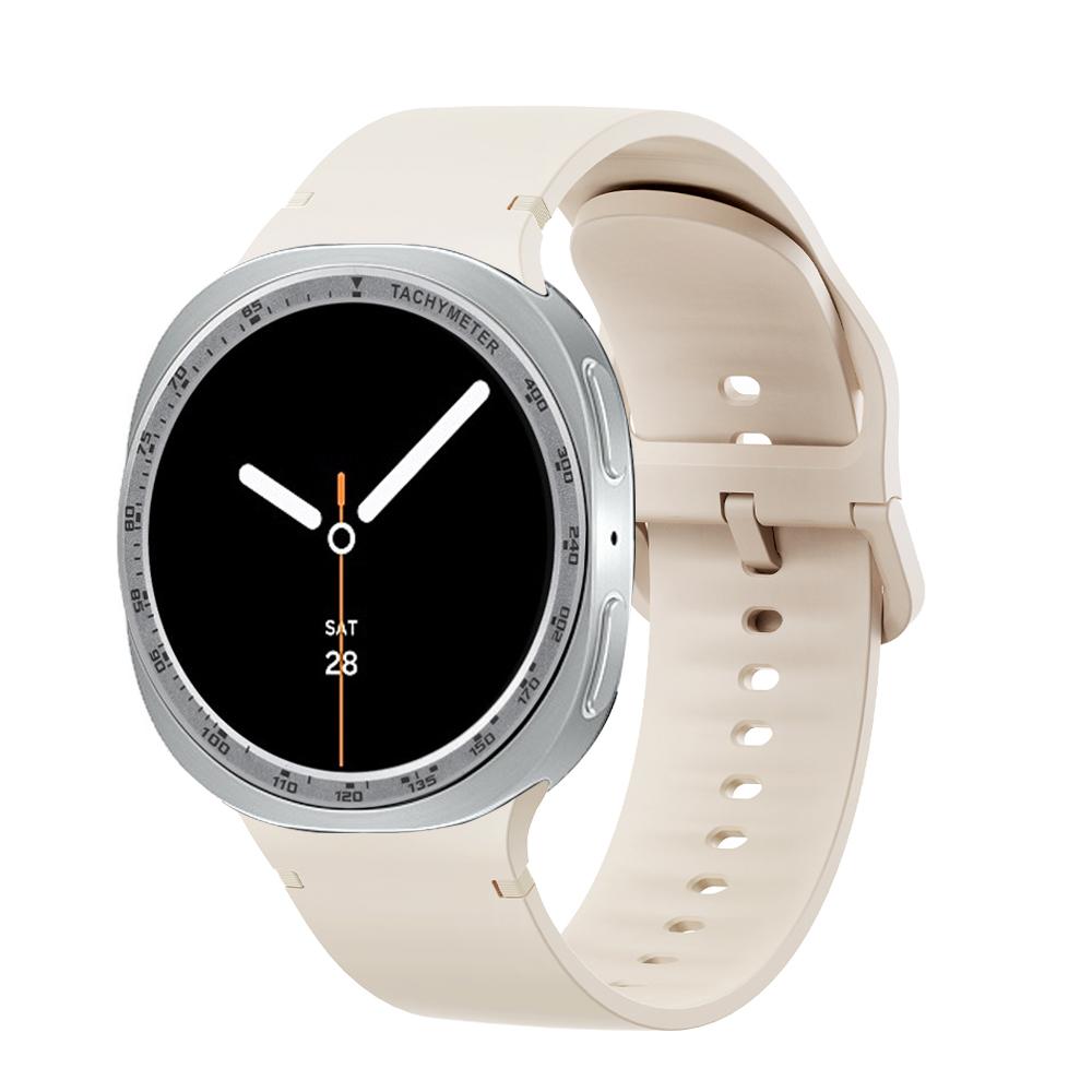sylikonovyj-reminecz-pulse-dlya-samsung-galaxy-watch-8-9-kremovyj-4 Силіконовий ремінець Pulse для Samsung Galaxy Watch 8 / 8 Classic / 9 - бежевий