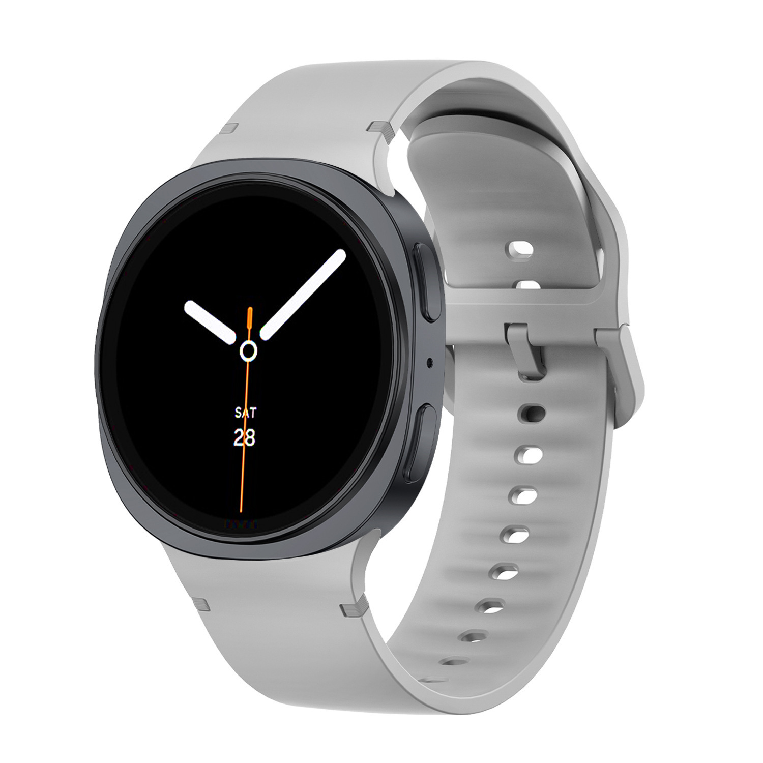 sylikonovyj-reminecz-pulse-dlya-samsung-galaxy-watch-8-9-siryj-1 Силіконовий ремінець Pulse для Samsung Galaxy Watch 8 / 8 Classic / 9 - сірий
