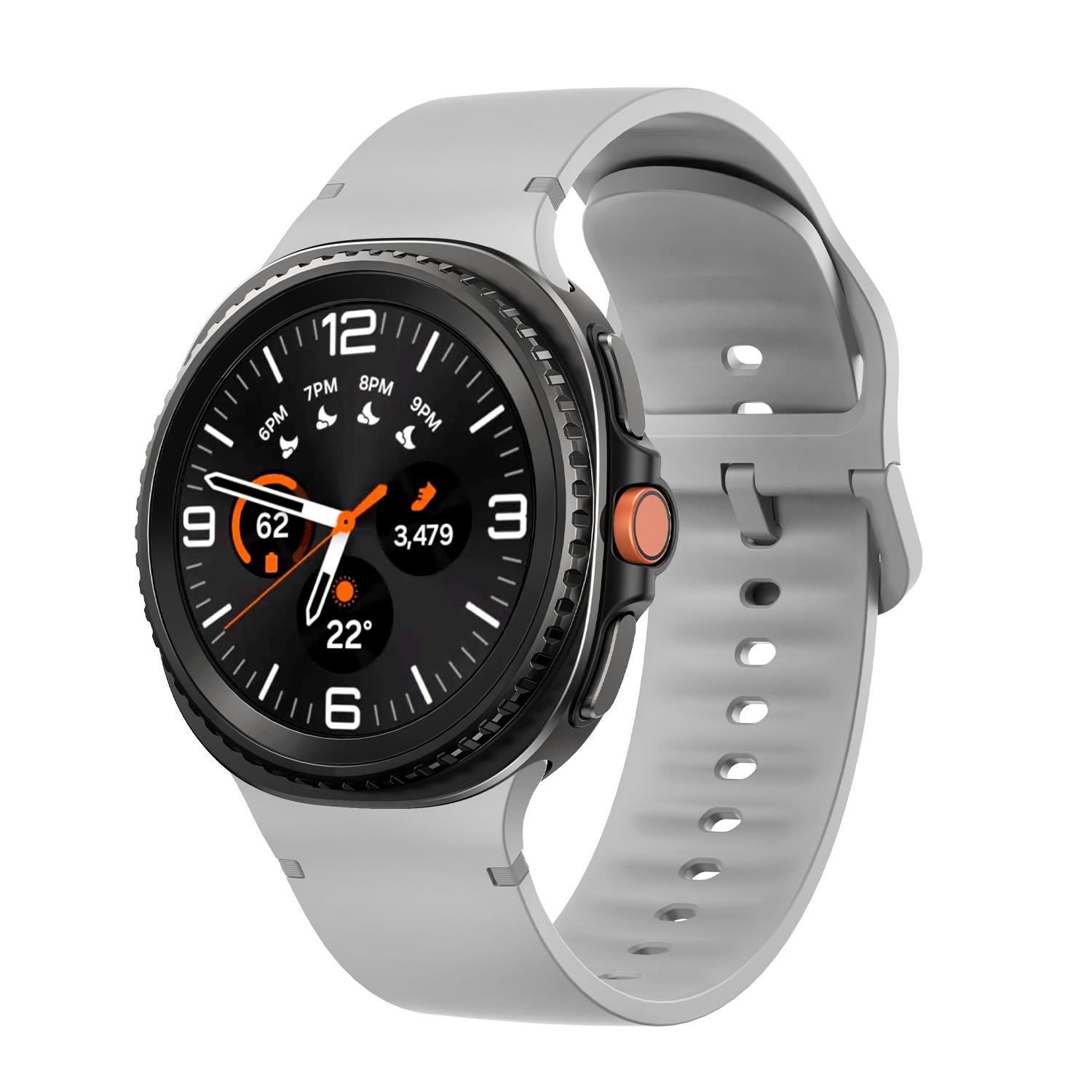 sylikonovyj-reminecz-pulse-dlya-samsung-galaxy-watch-8-9-siryj-4 Силіконовий ремінець Pulse для Samsung Galaxy Watch 8 / 8 Classic / 9 - сірий
