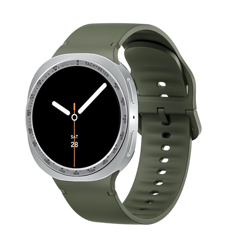 sylikonovyj-reminecz-pulse-dlya-samsung-galaxy-watch-8-9-zelenyj-1 Силіконовий ремінець Pulse для Samsung Galaxy Watch 8 / 8 Classic / 9 - темно-зелений