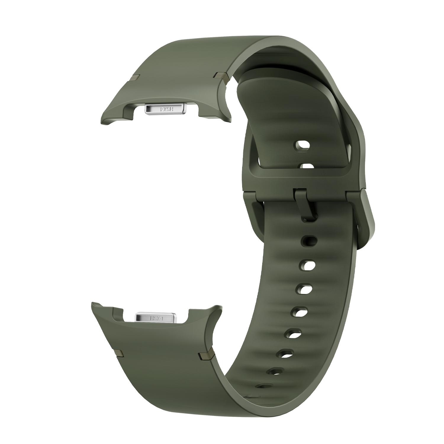 sylikonovyj-reminecz-pulse-dlya-samsung-galaxy-watch-8-9-zelenyj-3 Силіконовий ремінець Pulse для Samsung Galaxy Watch 8 / 8 Classic / 9 - темно-зелений