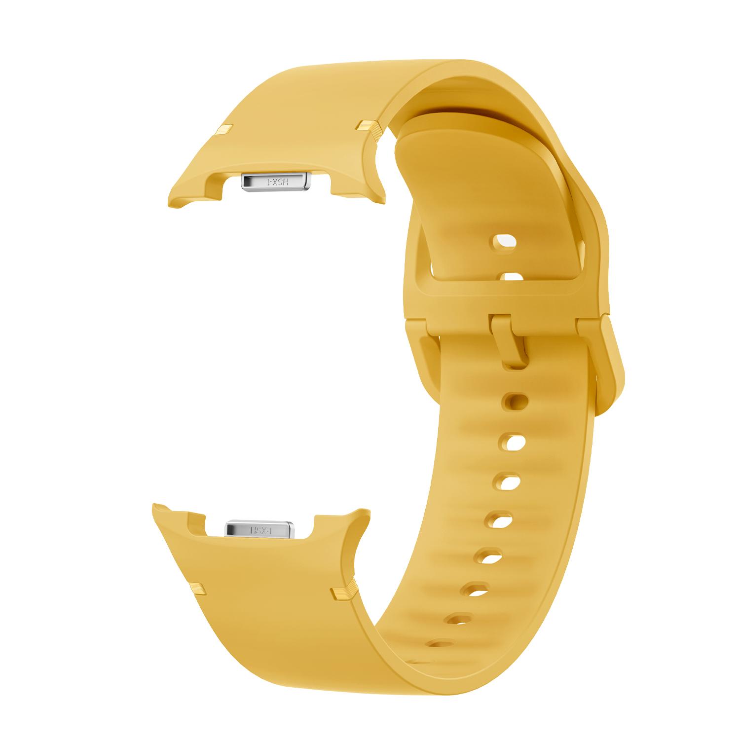 sylikonovyj-reminecz-pulse-dlya-samsung-galaxy-watch-8-9-zhovtyj-3 Силіконовий ремінець Pulse для Samsung Galaxy Watch 8 / 8 Classic / 9 - жовтий