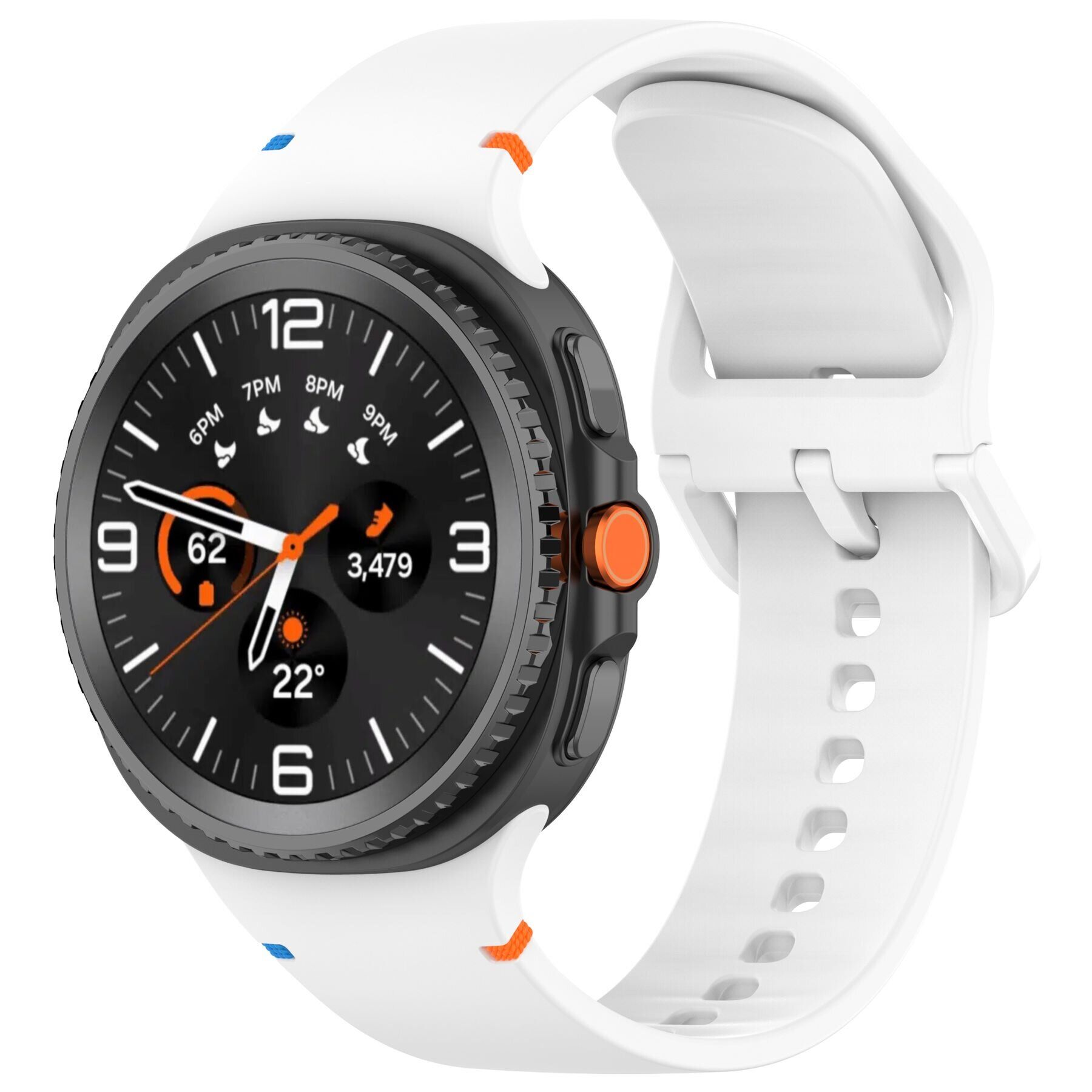 sylikonovyj-reminecz-stitch-dlya-samsung-galaxy-watch-8-9-bilyj-ml-1 Силіконовий ремінець Stitch для Samsung Galaxy Watch 8 / 8 Classic / 9 — білий (розмір M/L, ширина 22 мм)