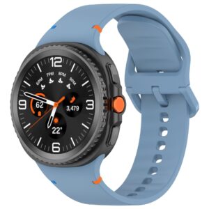Силіконовий ремінець Stitch для Samsung Galaxy Watch 8 / 8 Classic / 9 — блакитно-сірий (розмір M/L, ширина 22 мм)
