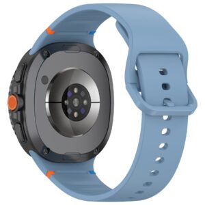 Силіконовий ремінець Stitch для Samsung Galaxy Watch 8 / 8 Classic / 9 — блакитно-сірий (розмір M/L, ширина 22 мм)