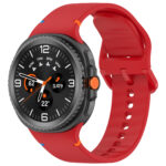 Силіконовий ремінець Stitch для Samsung Galaxy Watch 8 / 8 Classic / 9 — бежево-рожевий (розмір M/L, ширина 22 мм)