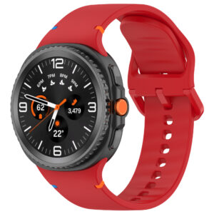 Силіконовий ремінець Stitch для Samsung Galaxy Watch 8 / 8 Classic / 9 — червоний (розмір M/L, ширина 22 мм)