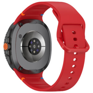 Силіконовий ремінець Stitch для Samsung Galaxy Watch 8 / 8 Classic / 9 — червоний (розмір M/L, ширина 22 мм)