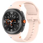 Силіконовий ремінець Stitch для Samsung Galaxy Watch 8 / 8 Classic / 9 — бежево-рожевий (розмір M/L, ширина 22 мм)
