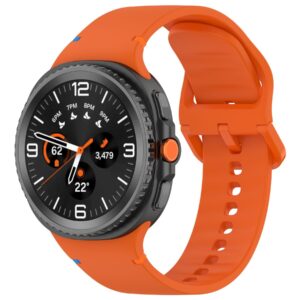 Силіконовий ремінець Stitch для Samsung Galaxy Watch 8 / 8 Classic / 9 — помаранчевий (розмір M/L, ширина 22 мм)