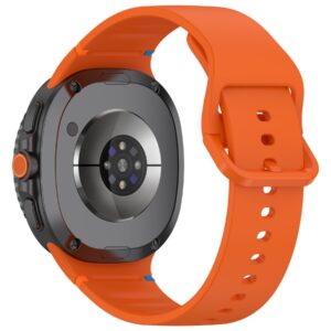 Силіконовий ремінець Stitch для Samsung Galaxy Watch 8 / 8 Classic / 9 — помаранчевий (розмір M/L, ширина 22 мм)