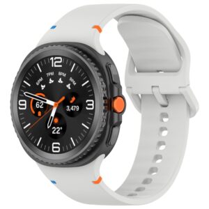 Силіконовий ремінець Stitch для Samsung Galaxy Watch 8 / 8 Classic / 9 — світло-сірий (розмір M/L, ширина 22 мм)