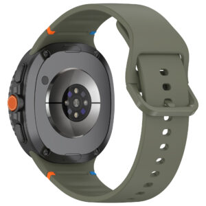 Силіконовий ремінець Stitch для Samsung Galaxy Watch 8 / 8 Classic / 9 — темно-зелений (розмір M/L, ширина 22 мм)