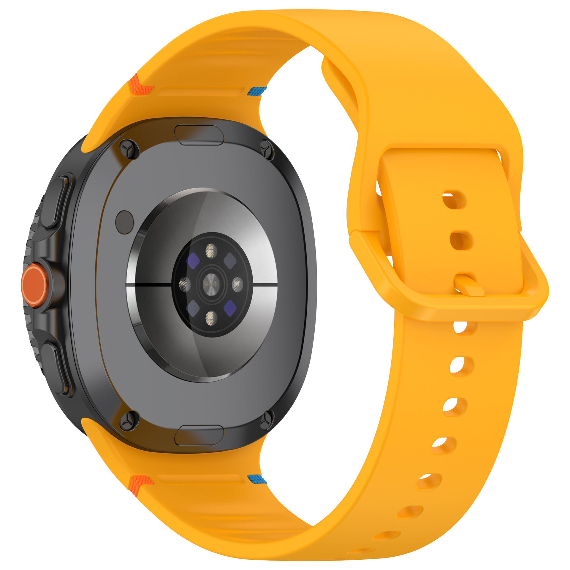 sylikonovyj-reminecz-stitch-dlya-samsung-galaxy-watch-8-9-zhovtyj-ml-2 Силіконовий ремінець Stitch для Samsung Galaxy Watch 8 / 8 Classic / 9 — жовтий (розмір M/L, ширина 22 мм)