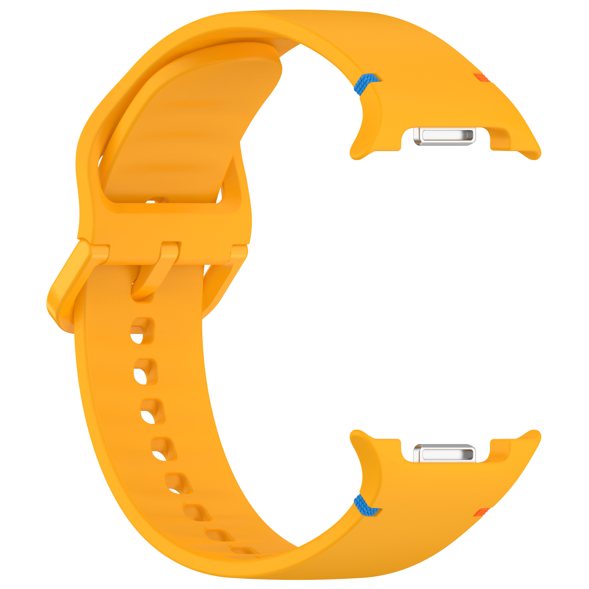 sylikonovyj-reminecz-stitch-dlya-samsung-galaxy-watch-8-9-zhovtyj-ml-3 Силіконовий ремінець Stitch для Samsung Galaxy Watch 8 / 8 Classic / 9 — жовтий (розмір M/L, ширина 22 мм)