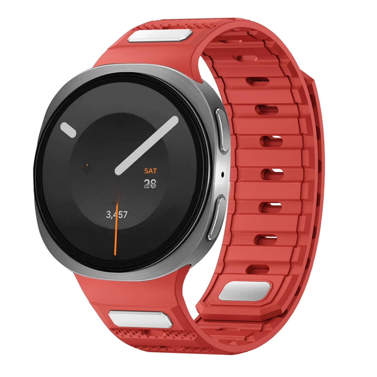 magnitnyj-reminecz-cybermag-dlya-samsung-galaxy-watch-8-9-chervonyj-22mm-1 Магнітний силіконовий ремінець CyberMag для Samsung Galaxy Watch 8 / 8 Classic / 9 - червоний