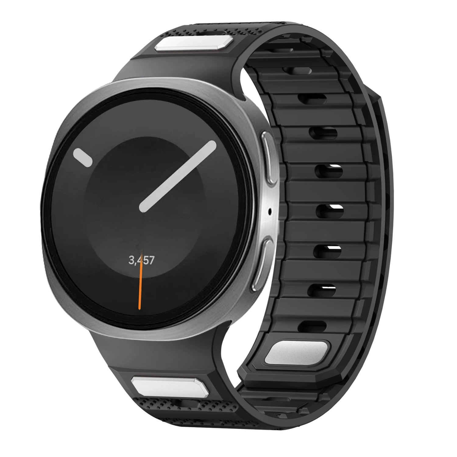 magnitnyj-reminecz-cybermag-dlya-samsung-galaxy-watch-8-9-chornyj-22mm-1 Магнітний силіконовий ремінець CyberMag для Samsung Galaxy Watch 8 / 8 Classic / 9 - чорний