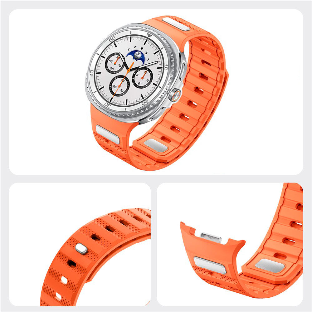 magnitnyj-reminecz-cybermag-dlya-samsung-galaxy-watch-8-9-pomaranchevyj-22mm-4 Магнітний силіконовий ремінець CyberMag для Samsung Galaxy Watch 8 / 8 Classic / 9 - помаранчевий