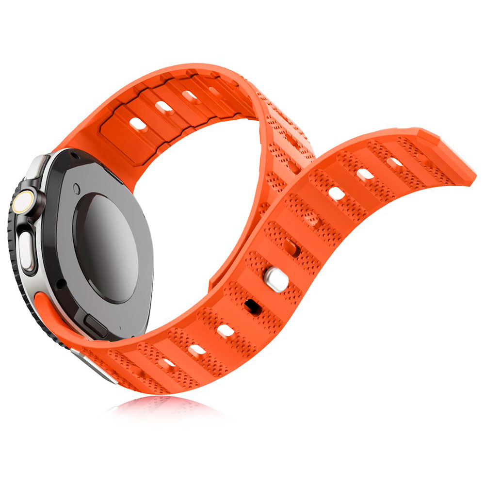 magnitnyj-reminecz-cybermag-dlya-samsung-galaxy-watch-8-9-pomaranchevyj-22mm-5 Магнітний силіконовий ремінець CyberMag для Samsung Galaxy Watch 8 / 8 Classic / 9 - помаранчевий
