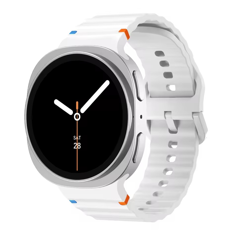 remenets-seven-pro-samsung-galaxy-watch-8-9-bilyi-3 Силіконовий ремінець Seven Pro для Samsung Galaxy Watch 8 / 8 Classic / 9 - білий