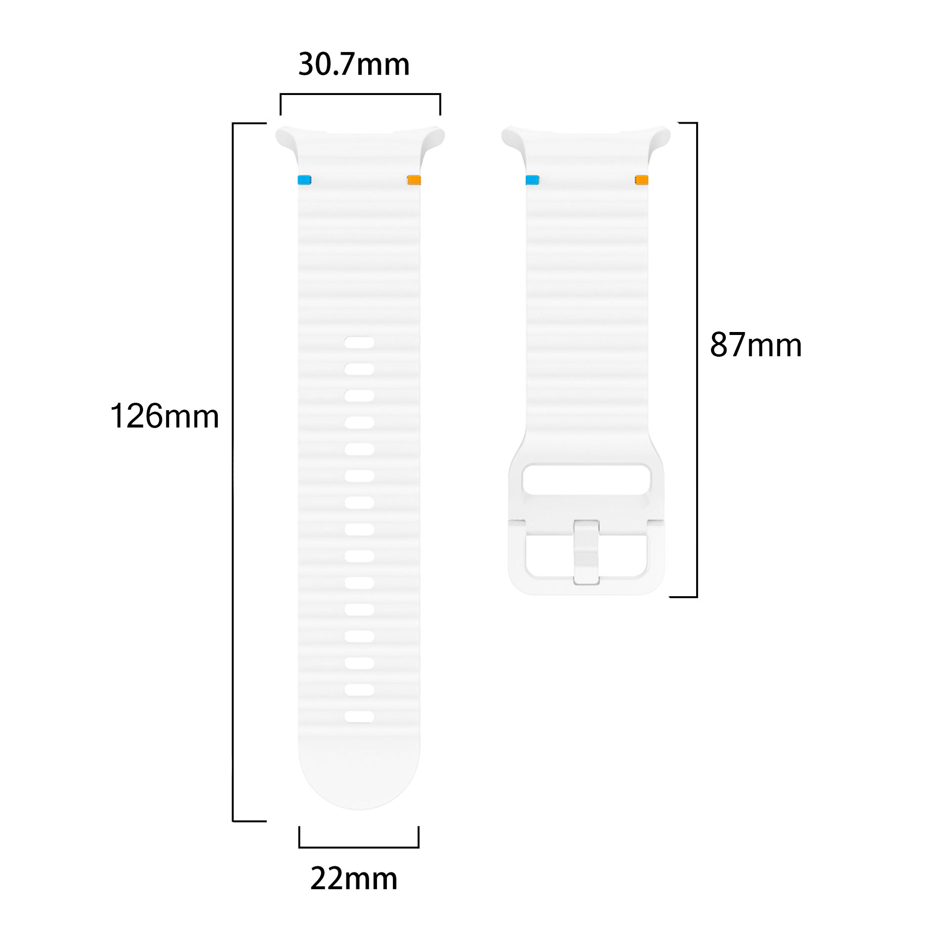 remenets-seven-pro-samsung-galaxy-watch-8-9-bilyi-7 Силіконовий ремінець Seven Pro для Samsung Galaxy Watch 8 / 8 Classic / 9 - білий
