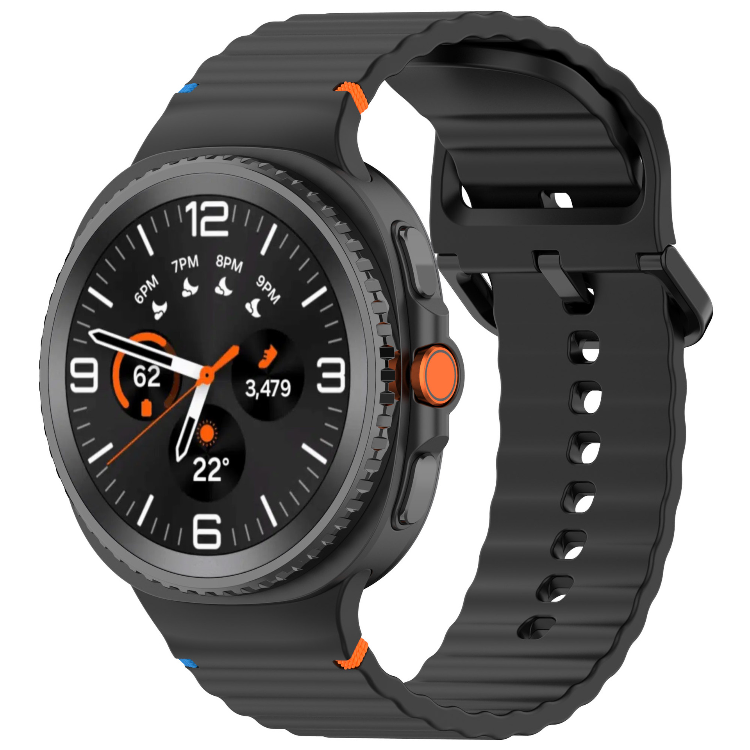 sylikonovyj-reminecz-seven-pro-dlya-samsung-galaxy-watch-8-9-chornyj-22mm-1 Силіконовий ремінець Seven Pro для Samsung Galaxy Watch 8 / 8 Classic / 9 - чорний