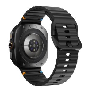 Силіконовий ремінець Seven Pro для Samsung Galaxy Watch 8 / 8 Classic / 9 - чорний