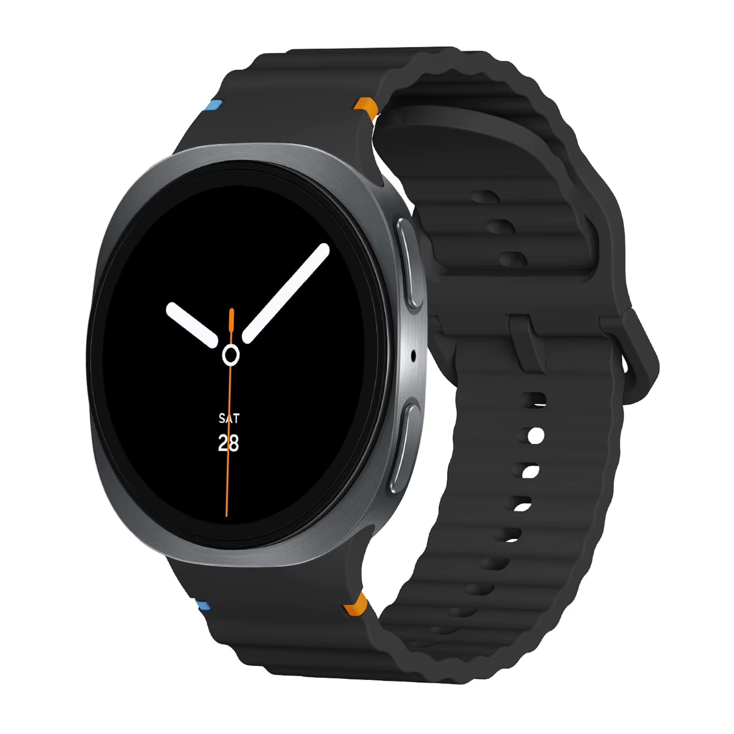 sylikonovyj-reminecz-seven-pro-dlya-samsung-galaxy-watch-8-9-chornyj-22mm-3 Силіконовий ремінець Seven Pro для Samsung Galaxy Watch 8 / 8 Classic / 9 - чорний